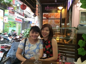 Mrs. Nguyen Kim Thu and me (taken by Mr. Manh, one of her long time customer sand friends)
